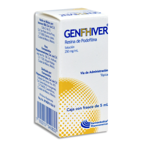 Genfhiver Resina de Podofilina Solucion 250 Mg/mlC