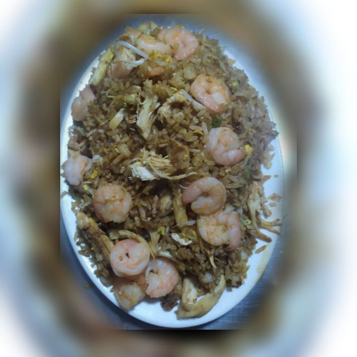 Arroz Chino - pollo y camarón