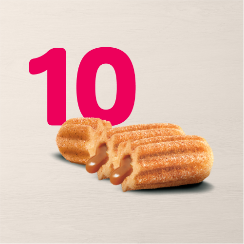 Combo com 10 Minichurros de Doce de leite. O doce que todo mundo gosta. Peça agora!