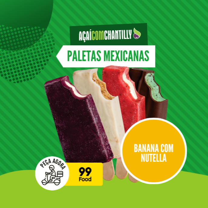 Deliciosa paleta mexicana de Banana recheada com Nutella !