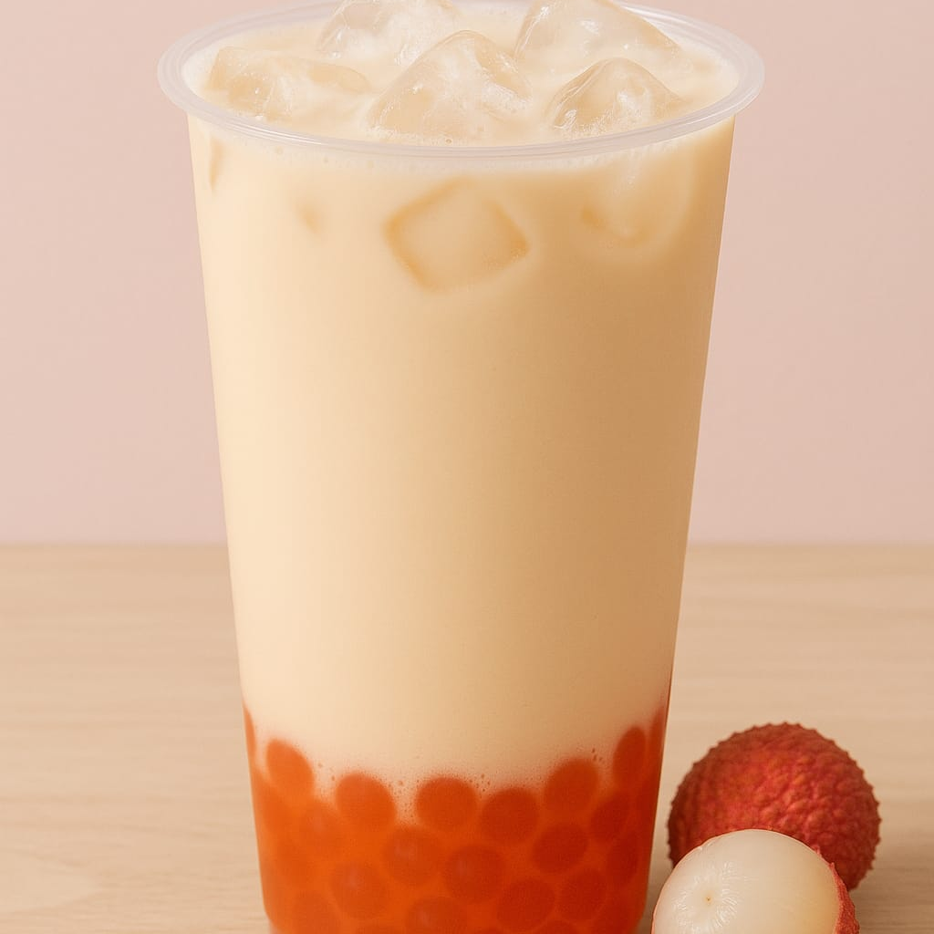 Ice Tea Milk Lychee 16 Oz