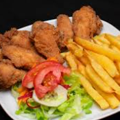 6 Alitas Brostera con Papas Fritas