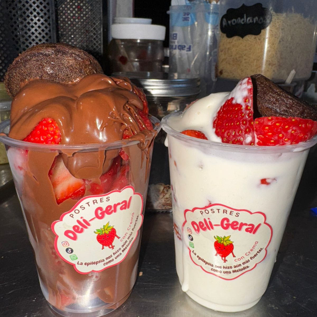 Fresas con crema chicas