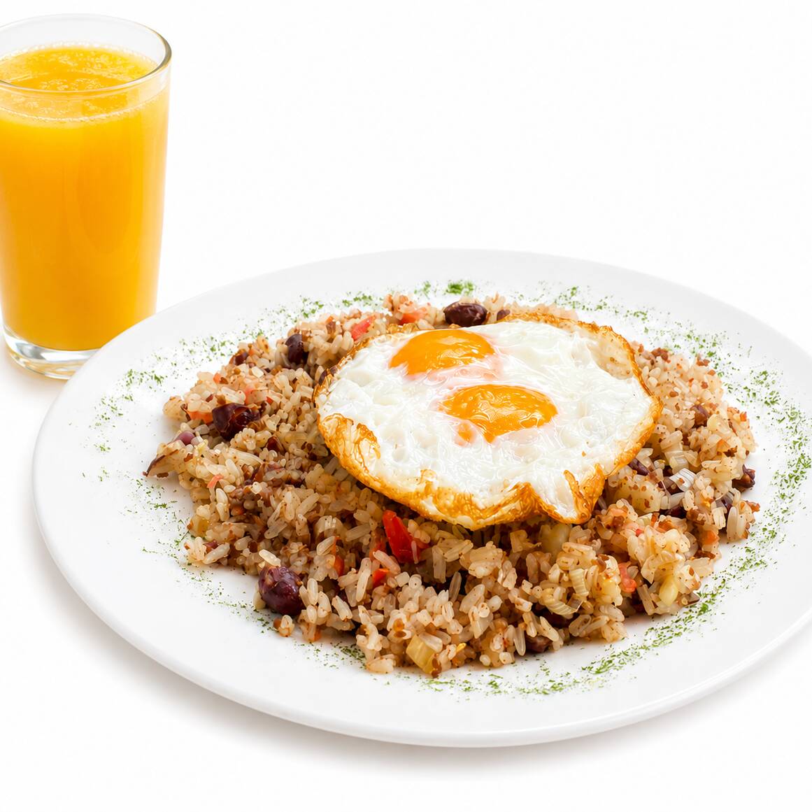 Calentado + Huevos y Jugo