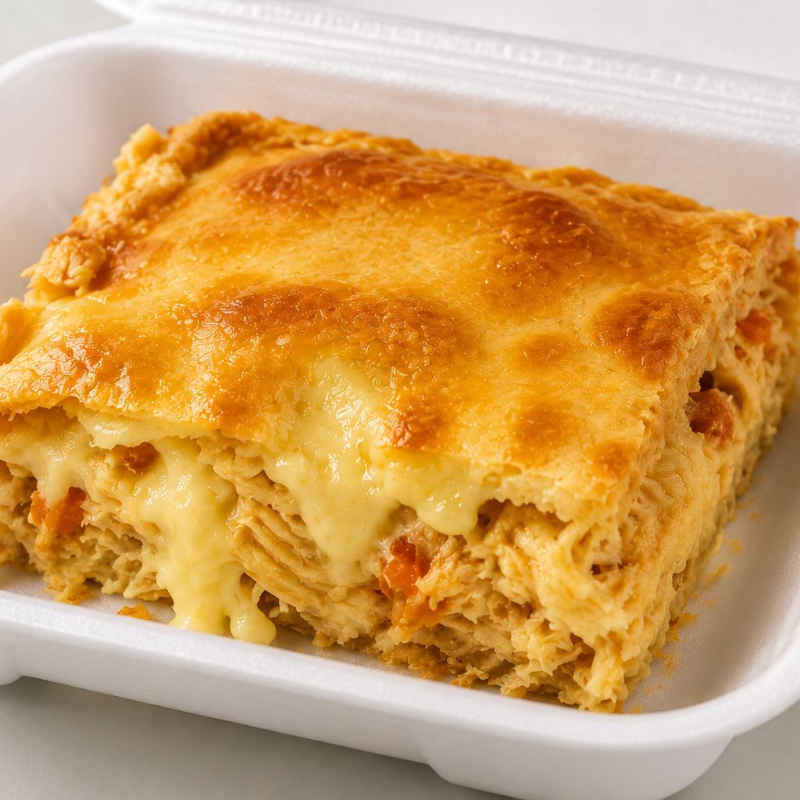 Empadao de Frango Com Requeijao e Mussarela .