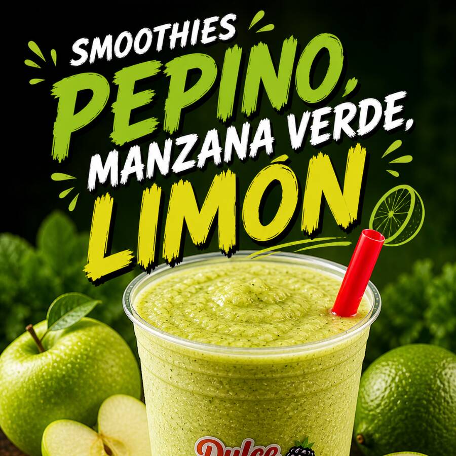 Pepino, manzana verde, limón