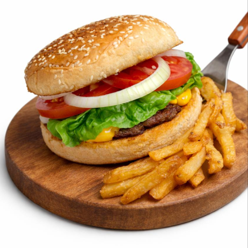 Sencilla Burguer con Papas