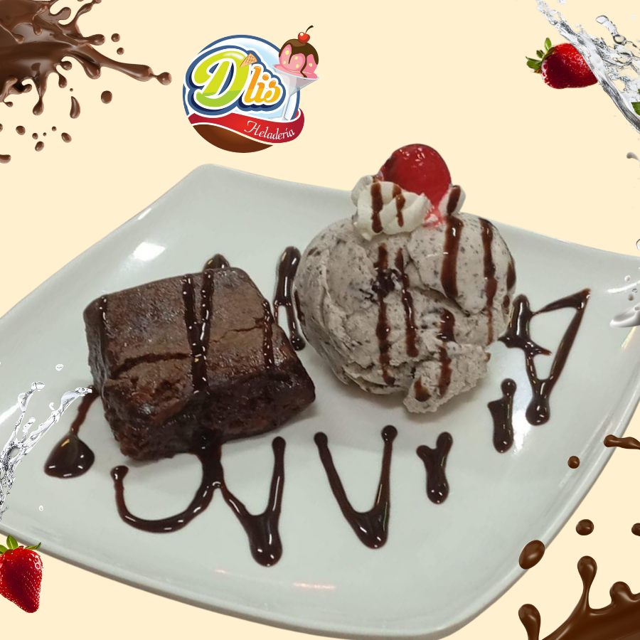 Brownie con Helado