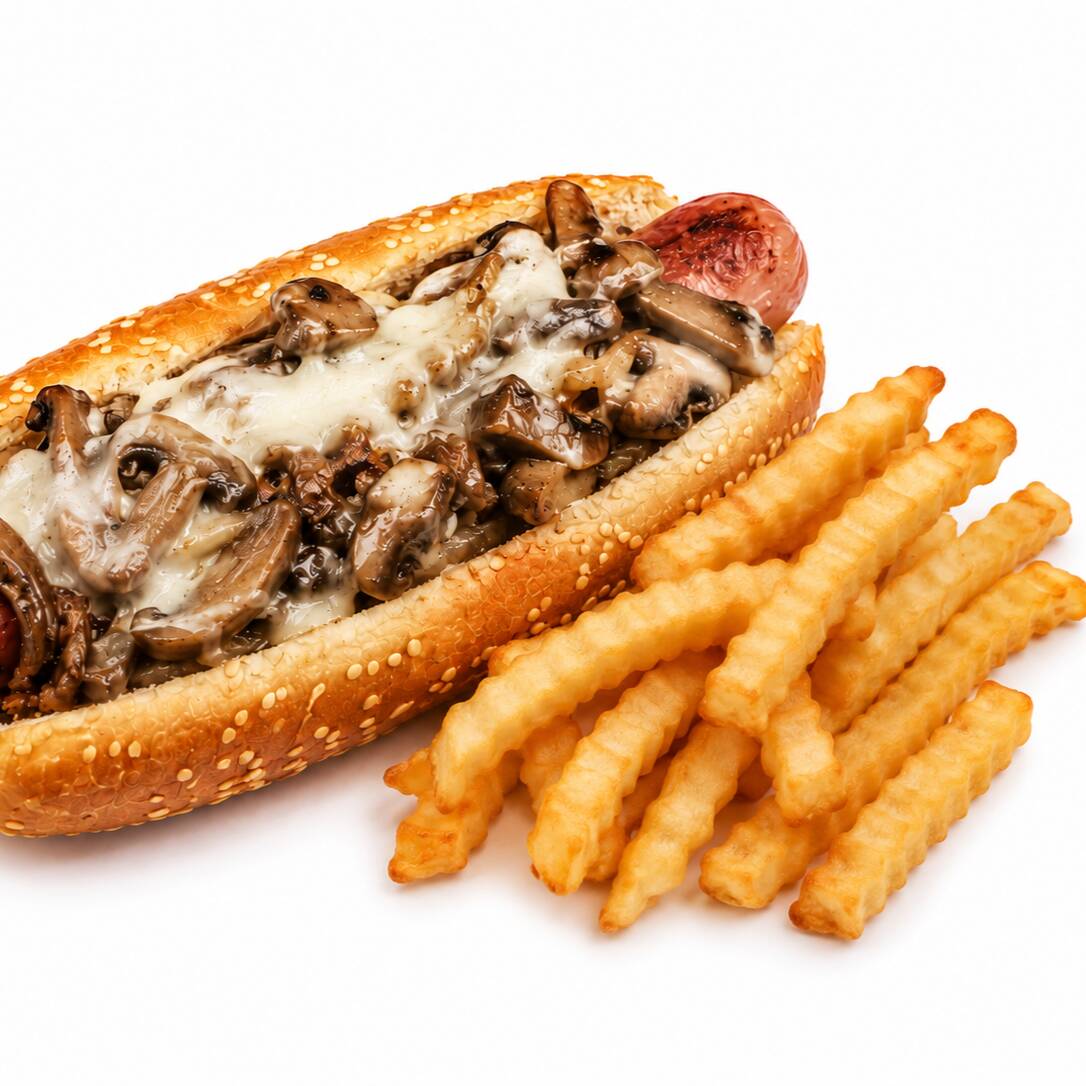 Hot Dog Jumbo Champiñones