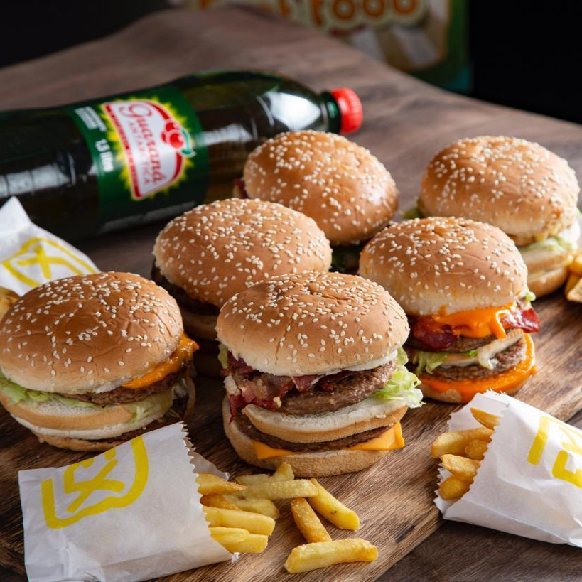 6 bigs a sua escolha + 4 batatas + 1 refri 1,5l