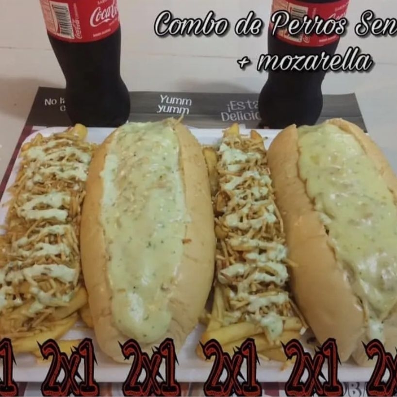 2 X 1 Perros Super Gratinados + 2 Papas Francesas