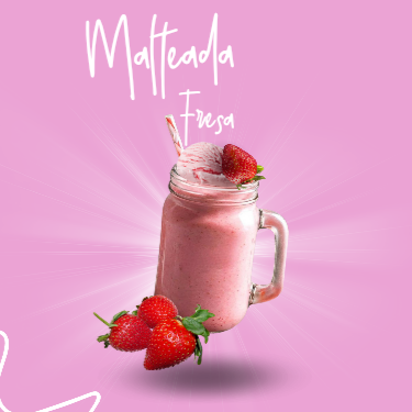 Malteada de Fresa