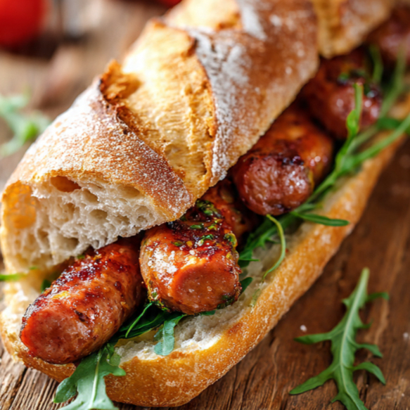 Baguette con Salchicha