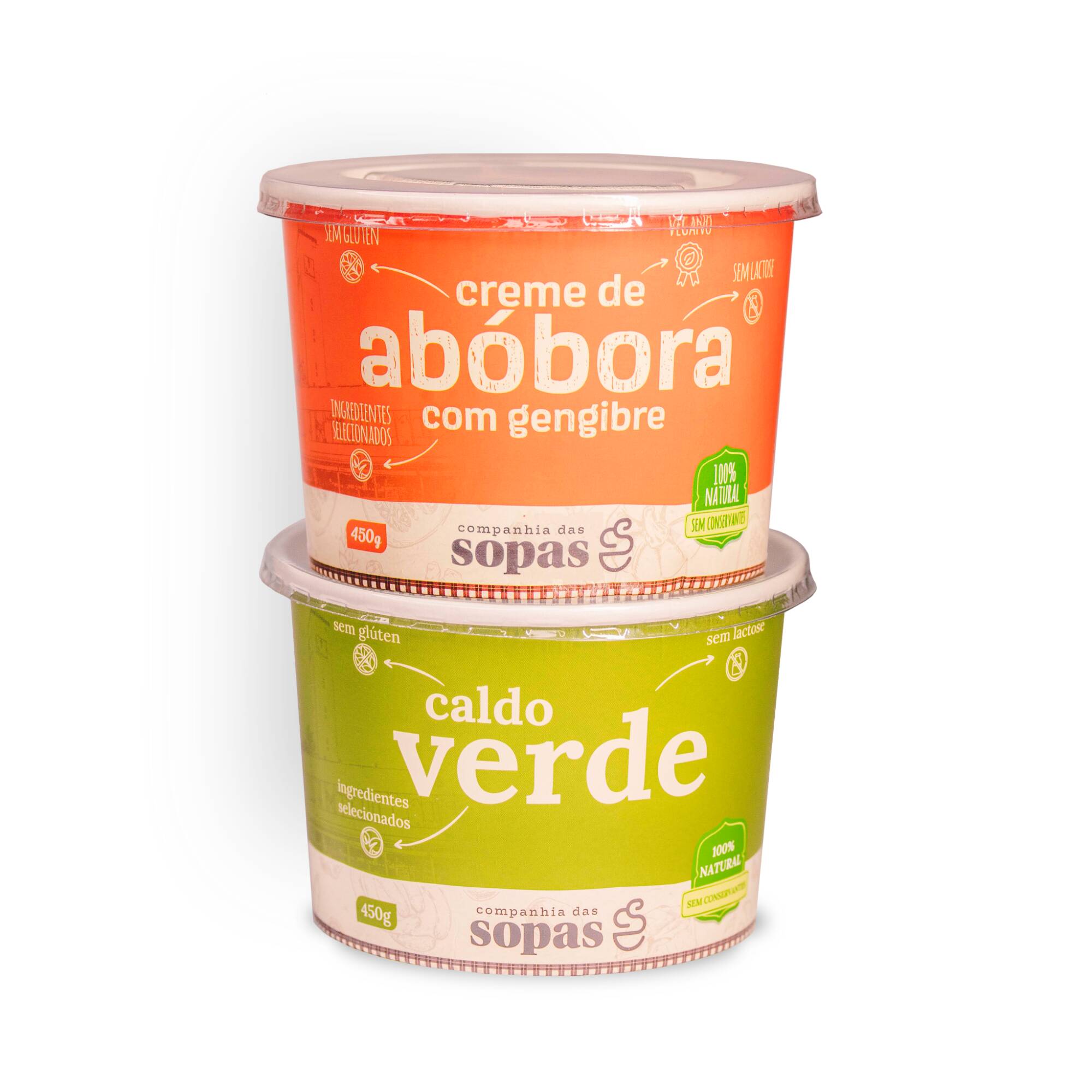 O combo perfeito de sabor e praticidade!
Escolha duas de suas sopas preferidas e tenha sempre uma opção prontinha para aquecer em casa!