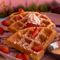 Waffle Dulce agrega 2 ingredientes.