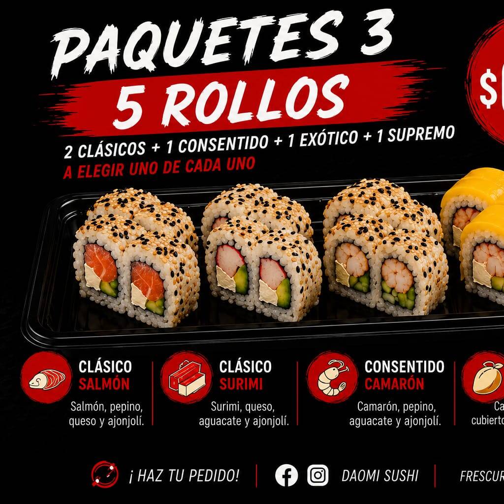 Paquete 3, 5 Rollos
