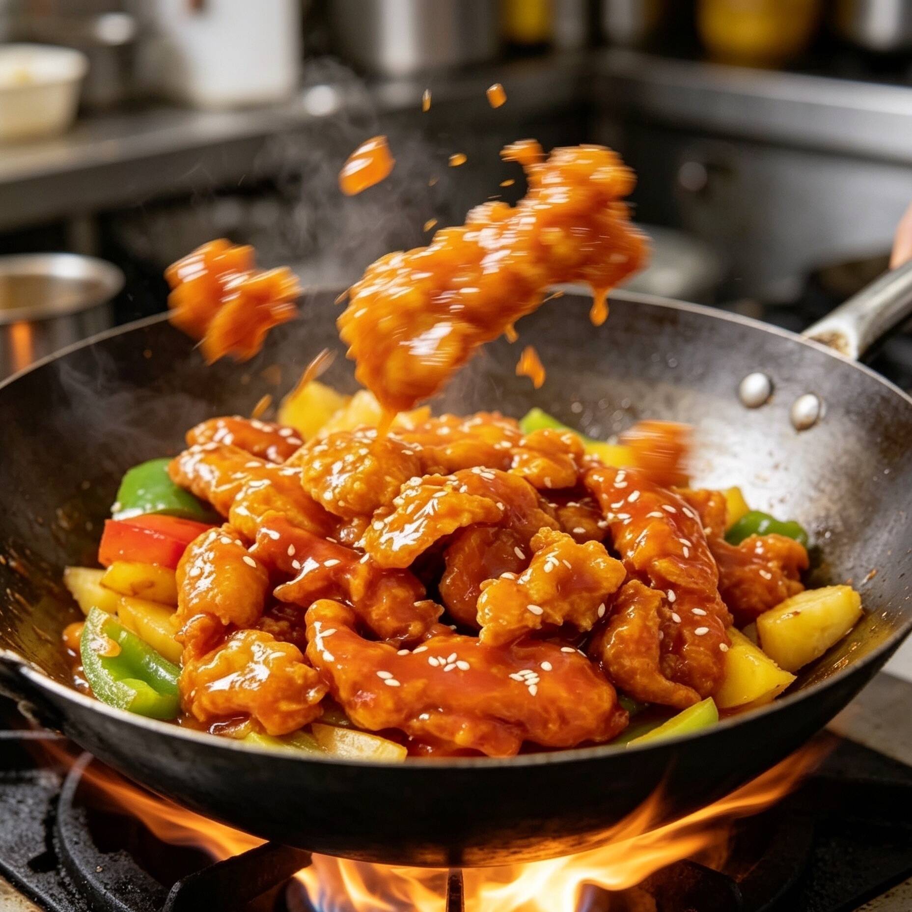 Alitas de Pollo Rebosado con Salsa Terriyaqui
