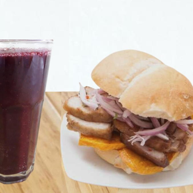 Combo Sanguche Chicharron + Chicha Morada