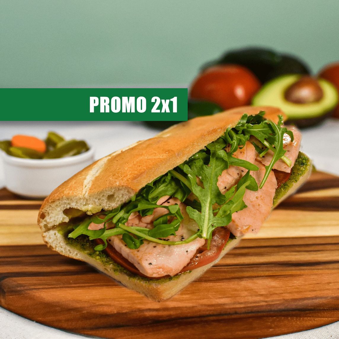 Sándwich de Salmón al Pesto