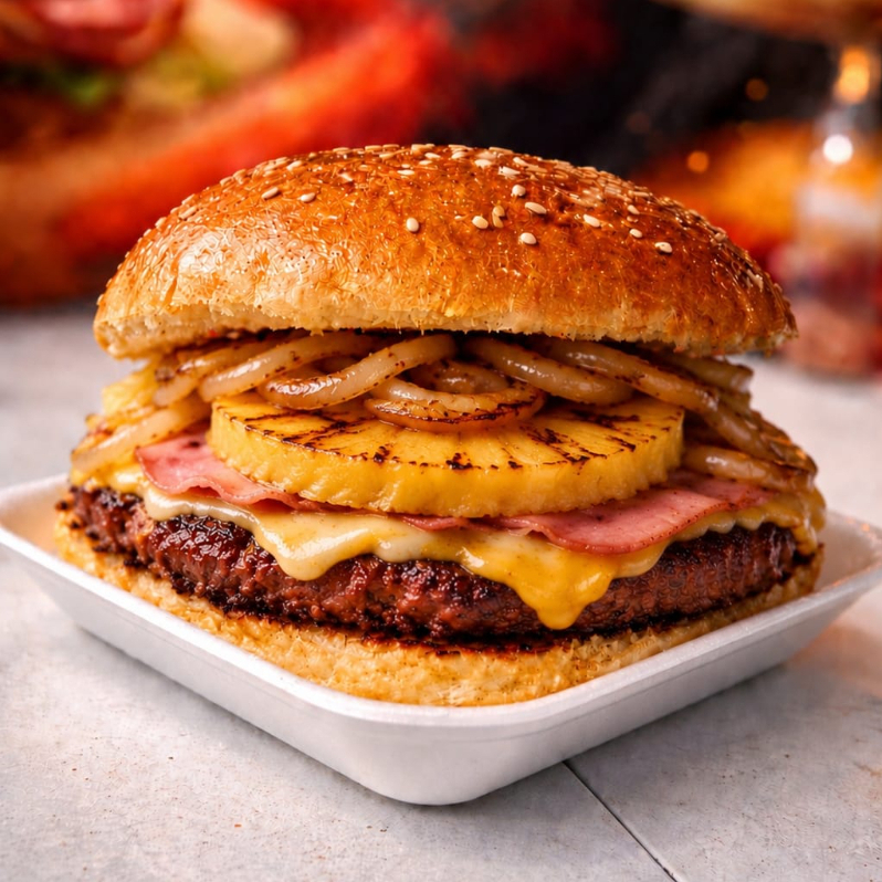 HAMBURGUESA HAWAIANA