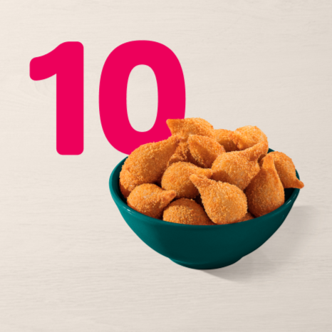 A Minicoxinha do Ragazzo é a definição de perfeição! Escolha 10 Minicoxinhas de qualquer sabor. Cuidado, recheio quente.