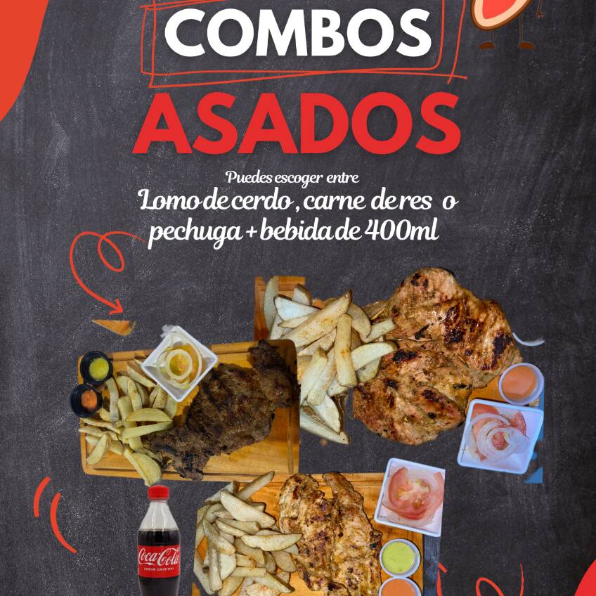 combo asado +papas+gaseosa