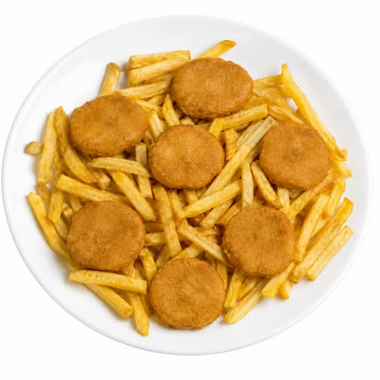 Nuggets de Pollo con Papas Fritas