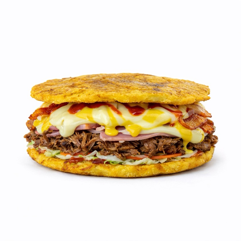 Patacón Especial de Carne Deshebrada