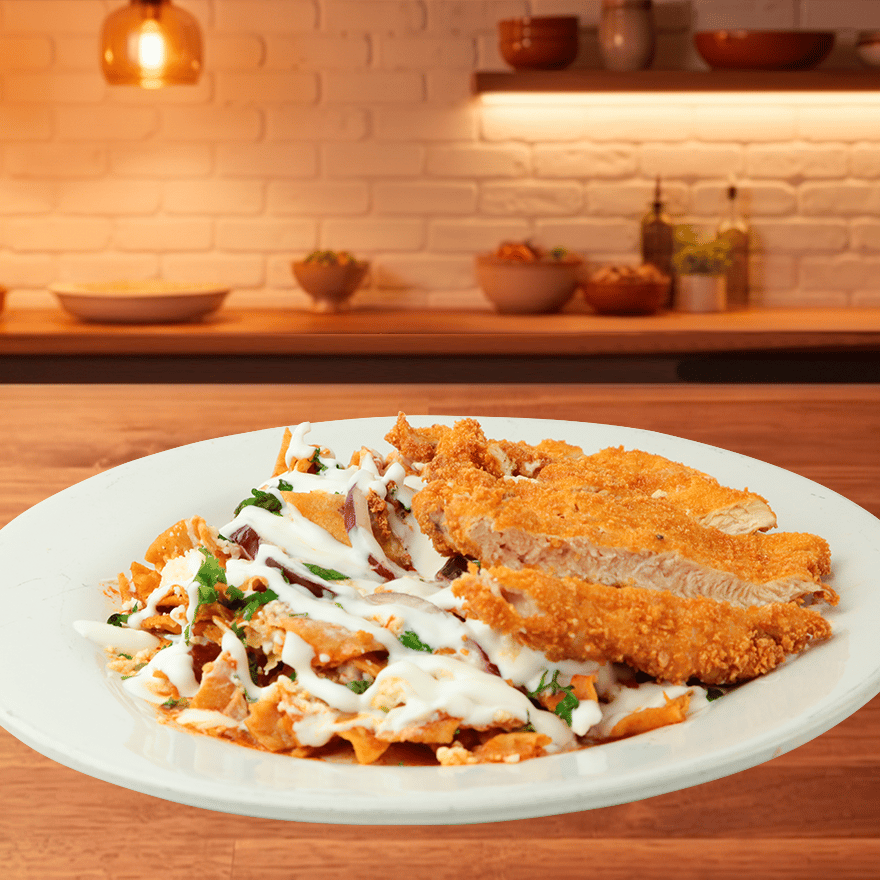 Chilaquiles con Milanesa