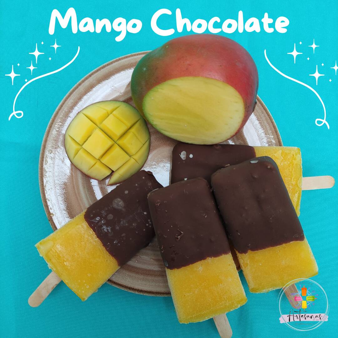 Paleta de Mango con Chocolate