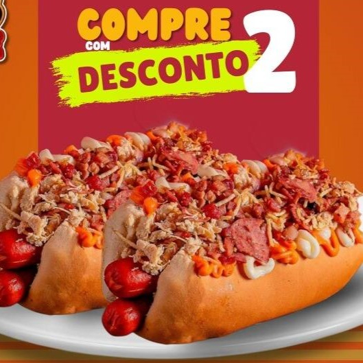 Aproveite nossa irresistível oferta 'Leve 2 Com desconto' com o inigualável ' DOIS HOT DOG TUDAO DUPLO. Esta promoção traz dois 2 hot dogs com 20cm, recheado com duas vinas suculentas, bacon ;calabresa, frango , maionese caseira , tomate fresquinho e milho Para um final perfeito, escolha entre o cheddar derretido ou Catupiry cremoso . Importante frisar que esta oferta não inclui bebidas. Delicie-se com essa explosão de sabores mexicanos que irá conquistar seu paladar!