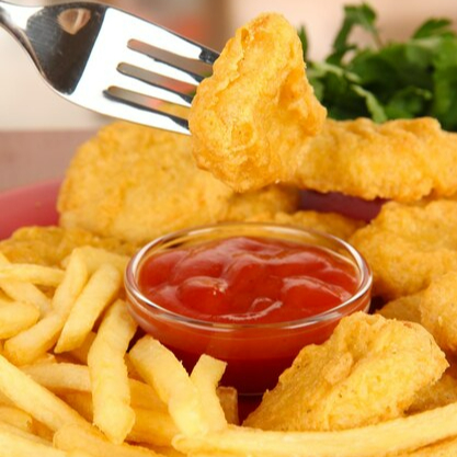Nuggets con Papas