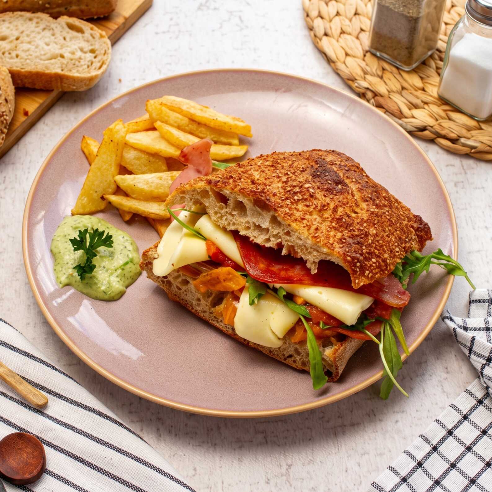 Sándwich de Jamón y Queso.