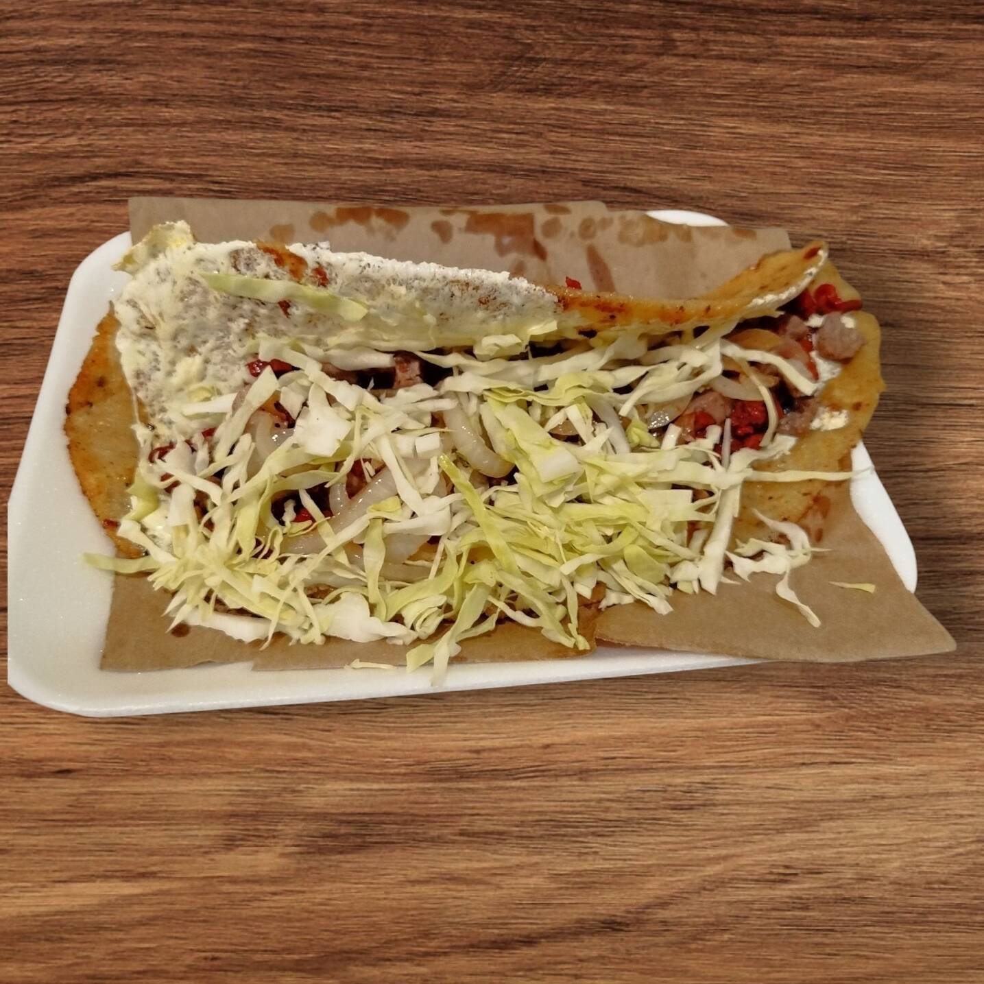 quesadilla papa con chorizo