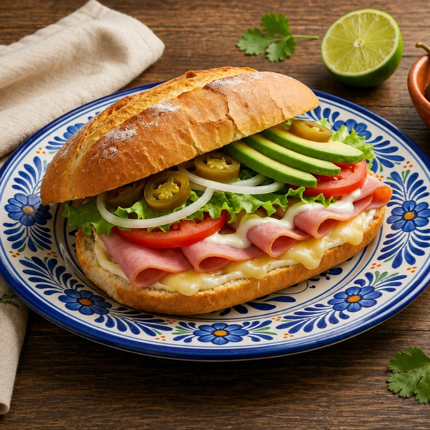 ⭐ Lonche de Jamón + Horchata