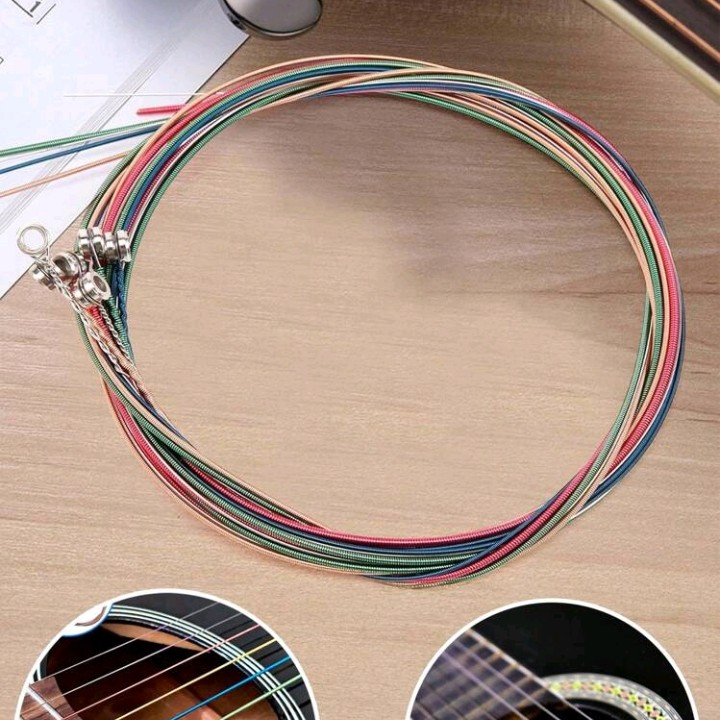 Juego de Cuerdas de Guitarra Multicolor