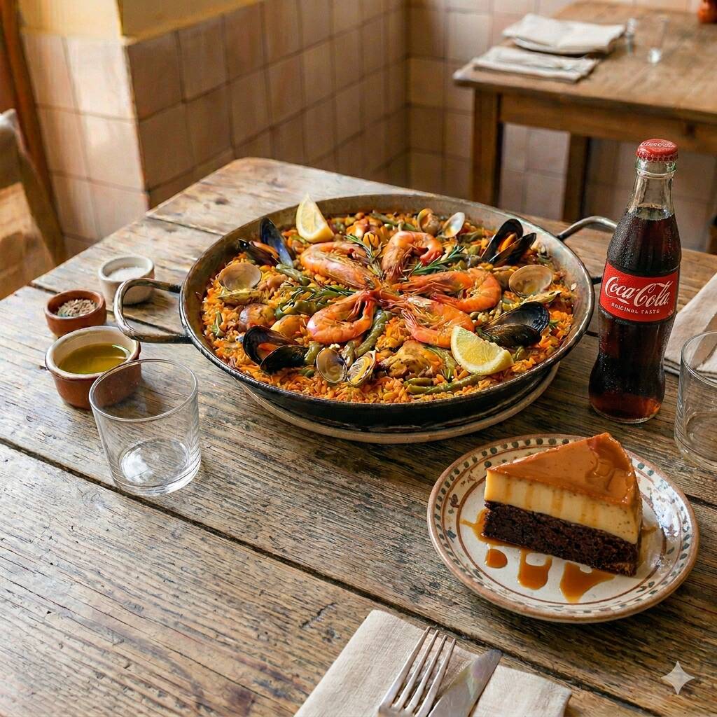 Combo Paella Individual + Postre + Bebida