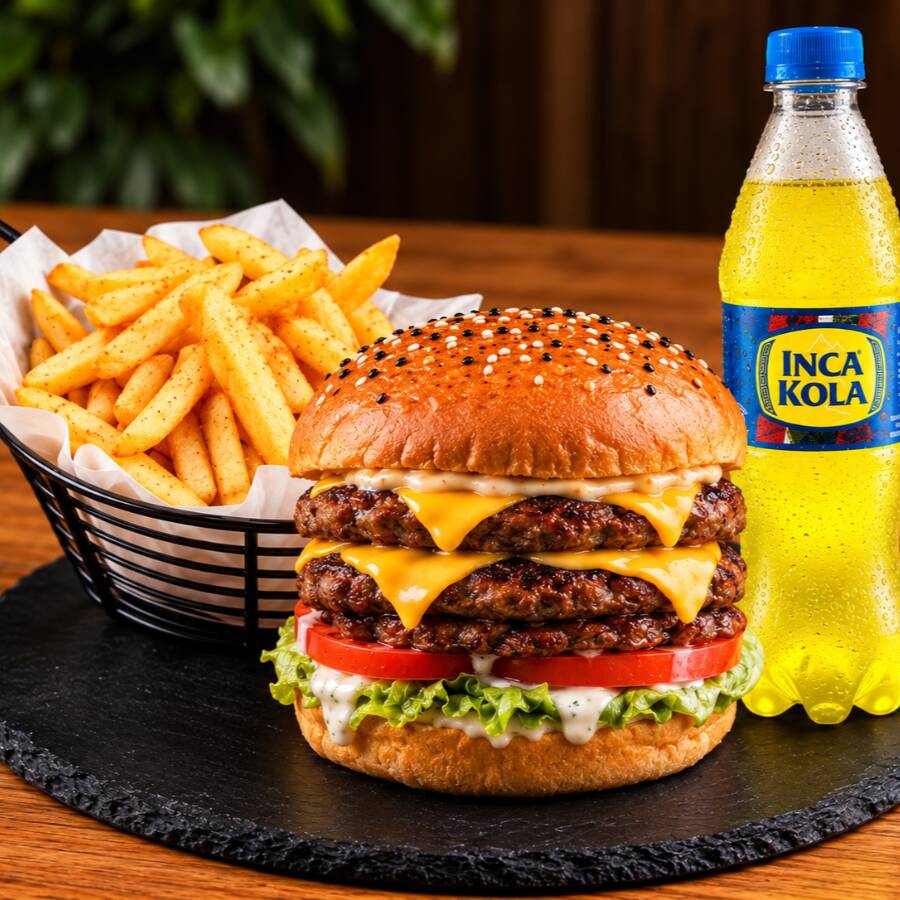 Combo Triple Burger con Queso