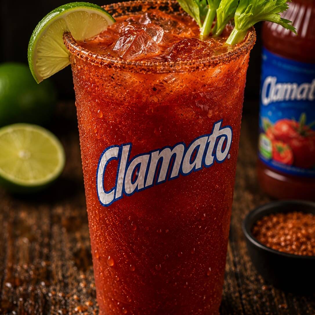 Clamato preparado con agua mineral