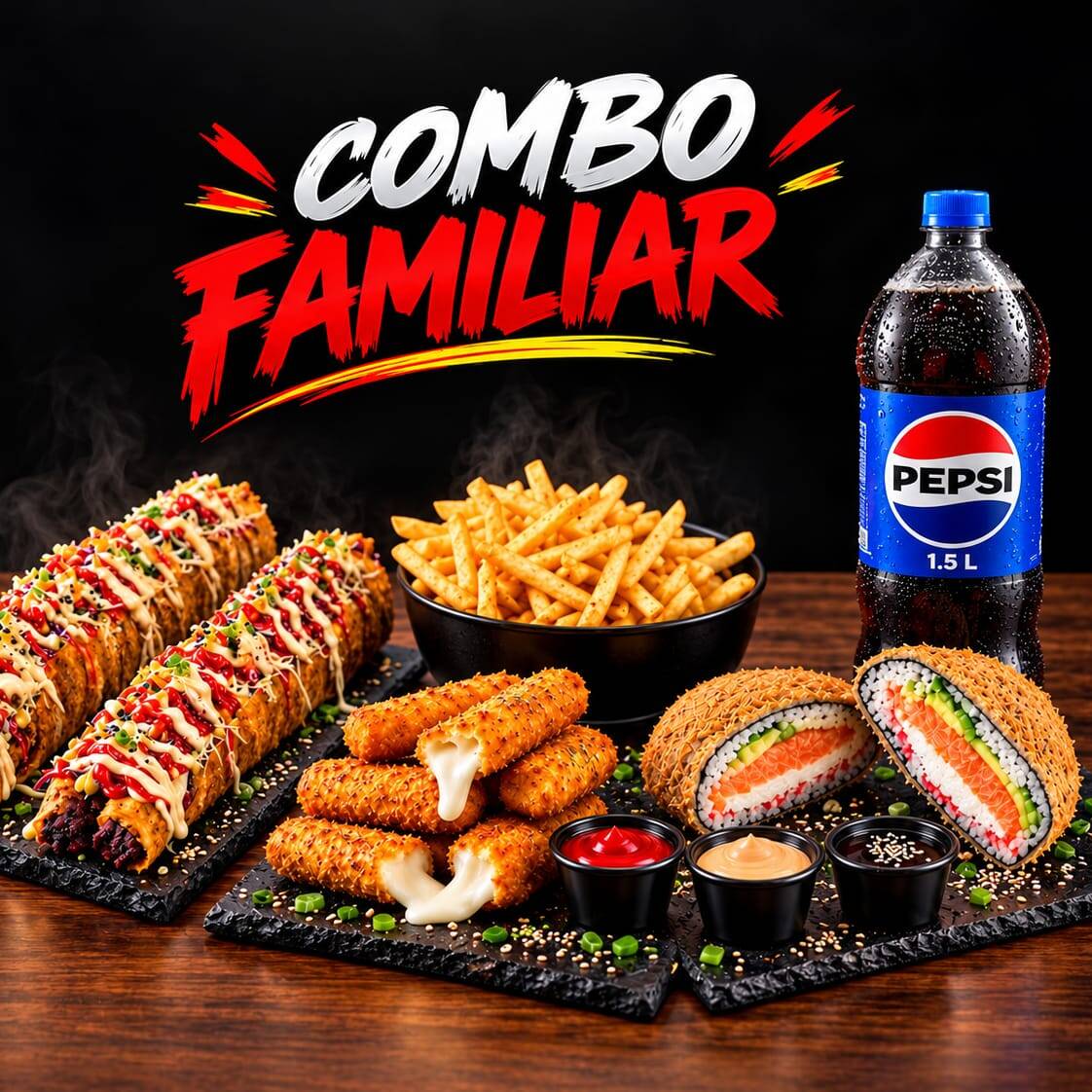 Combo # 1 Mixto con Tacos y Bebida Familiar