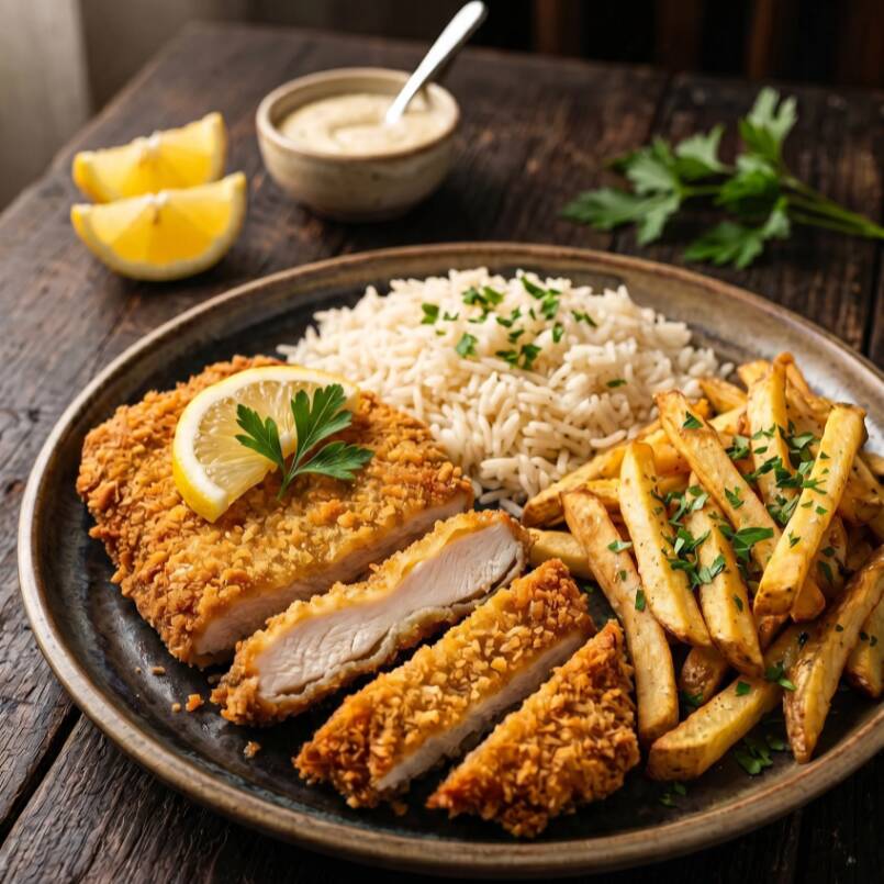 milanesa de pollo
