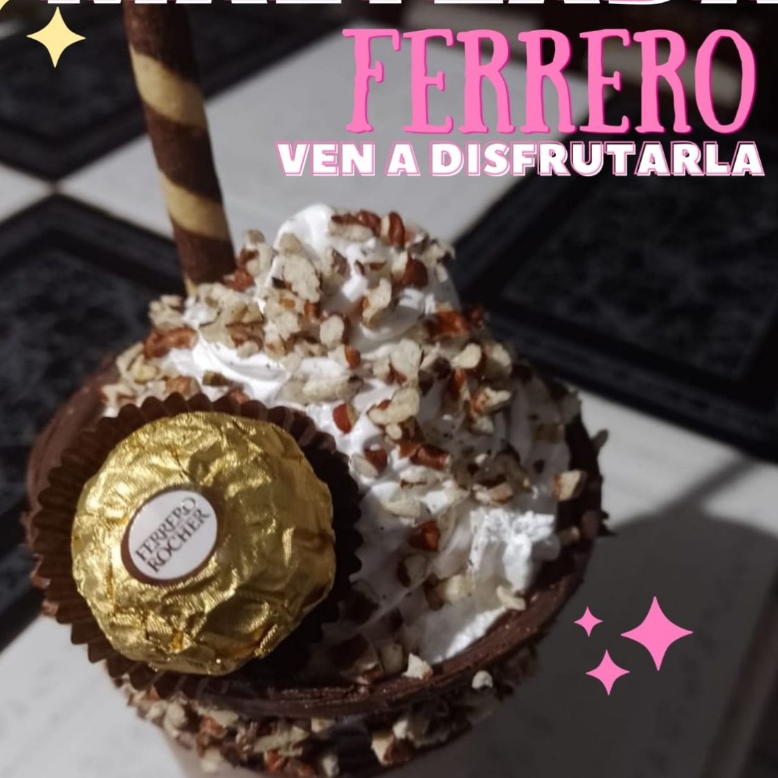 Malteada de Ferrero.