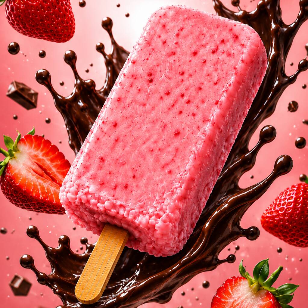 Paleta de Fresa Rellena de NUTELLA
