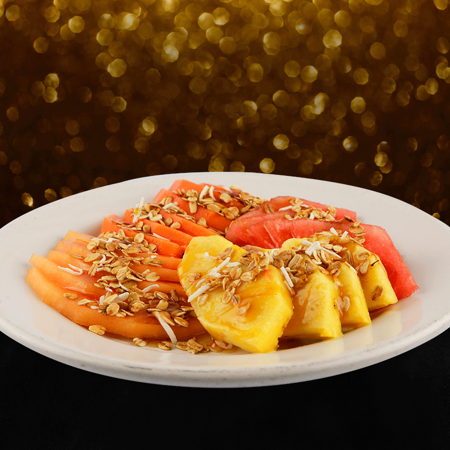 Plato De Frutas Con Miel, Granola Y Avena C
