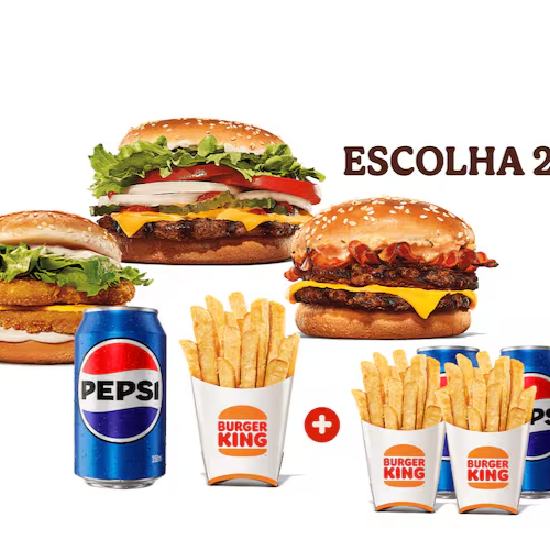 Escolha 2 + 2 Batatas + 2 Bebidas