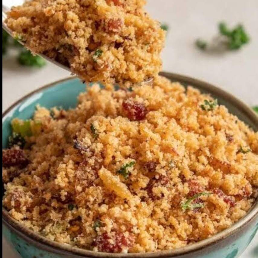 farofa temperada com tempero da casa