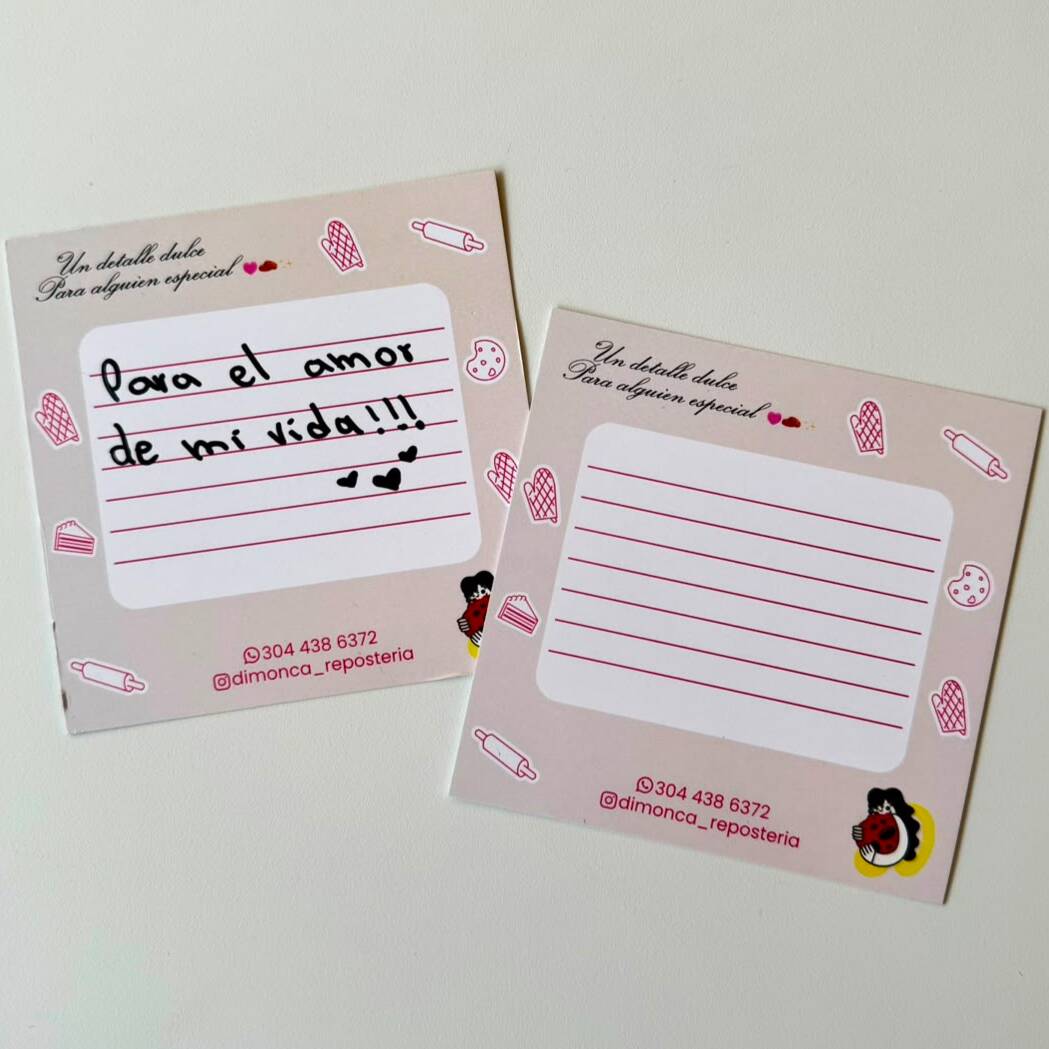 Tarjeta Dedicatoria