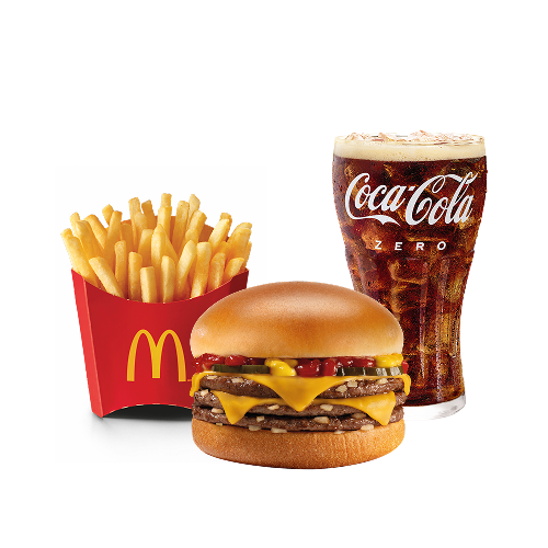 McCombo mediano Triple Hamburguesa con Queso