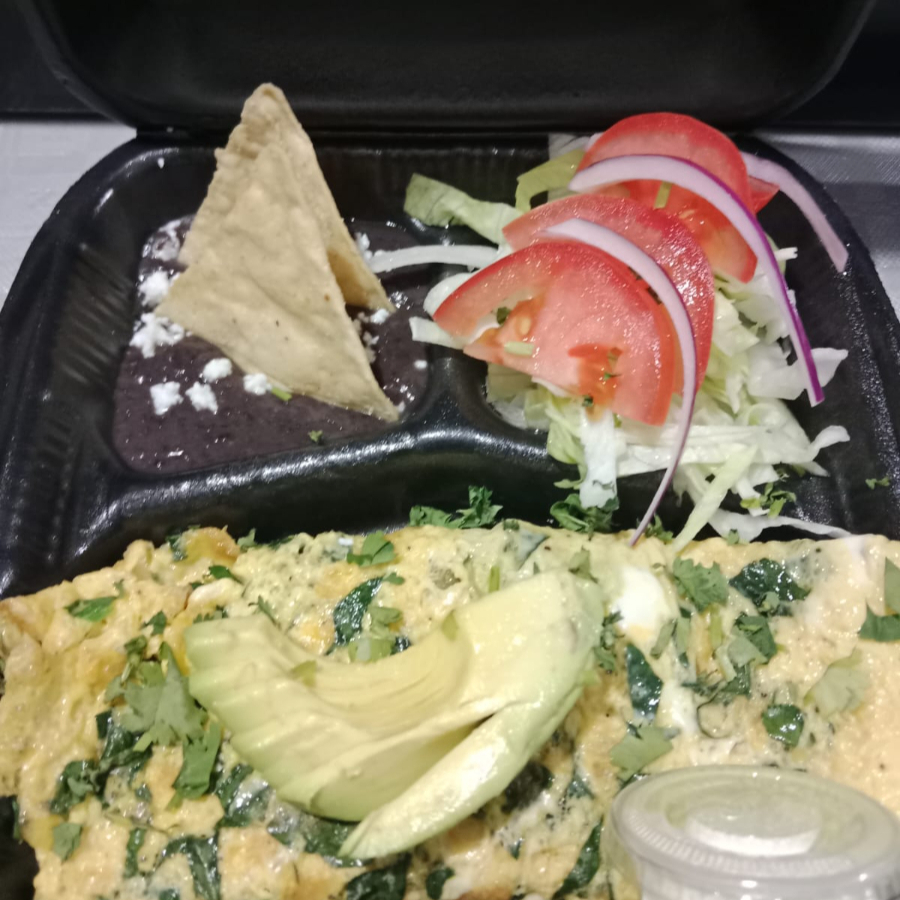 Omelette de Espinacas con Queso