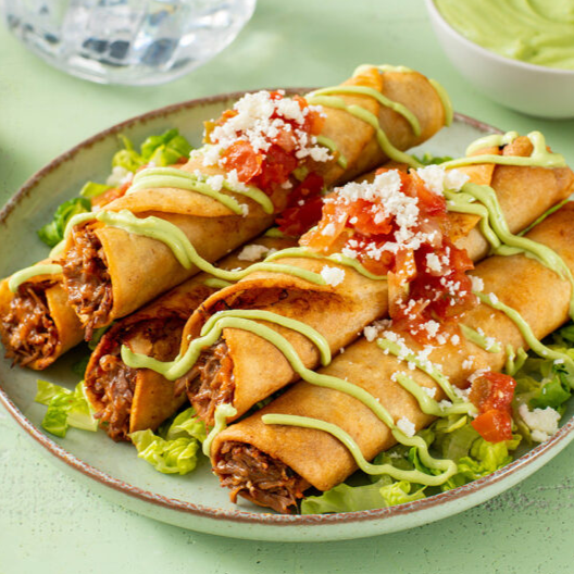 Orden de Flautas Gratinadas de Res X 4